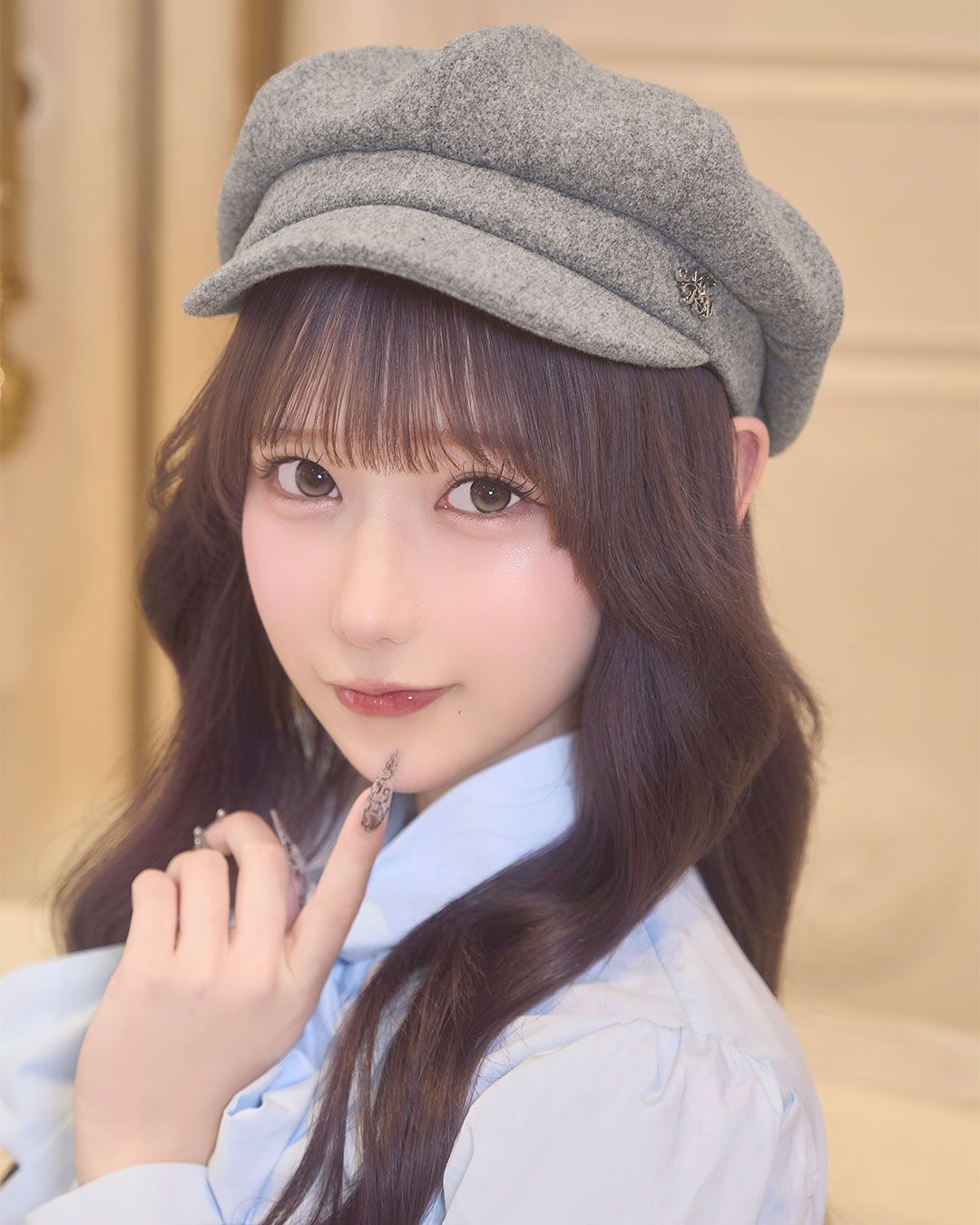 東京トガリ　やわらか毛糸のキャスケット（ブルーグレー） ウールキャスケット グレー | ファッション通販＆メディアMyColor
