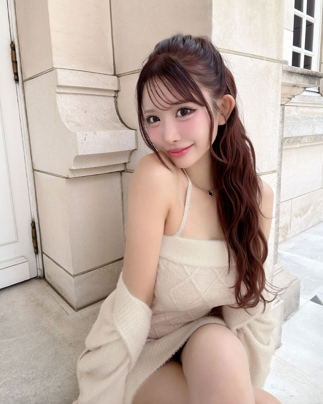 ケーブルアンサンブルワンピース ベージュ | ファッション通販