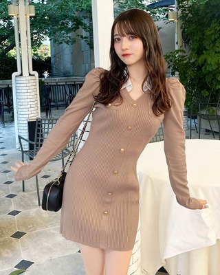 Radyワンピース Rady / 新品 ミニワンピース 白 S オフショルダーニット