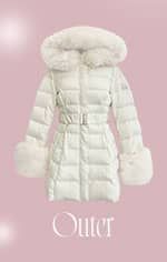 SFP0345Cケーブル柄ベルトダウンコート