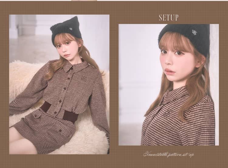 SMD0317千鳥柄セットアップ