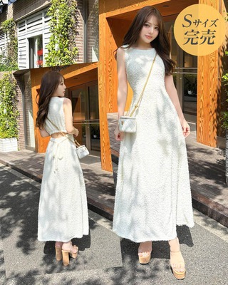SOLNIノースリーブワンピース ホワイト Sサイズ 5a0c74fac7302be70a2ccd12c376f3