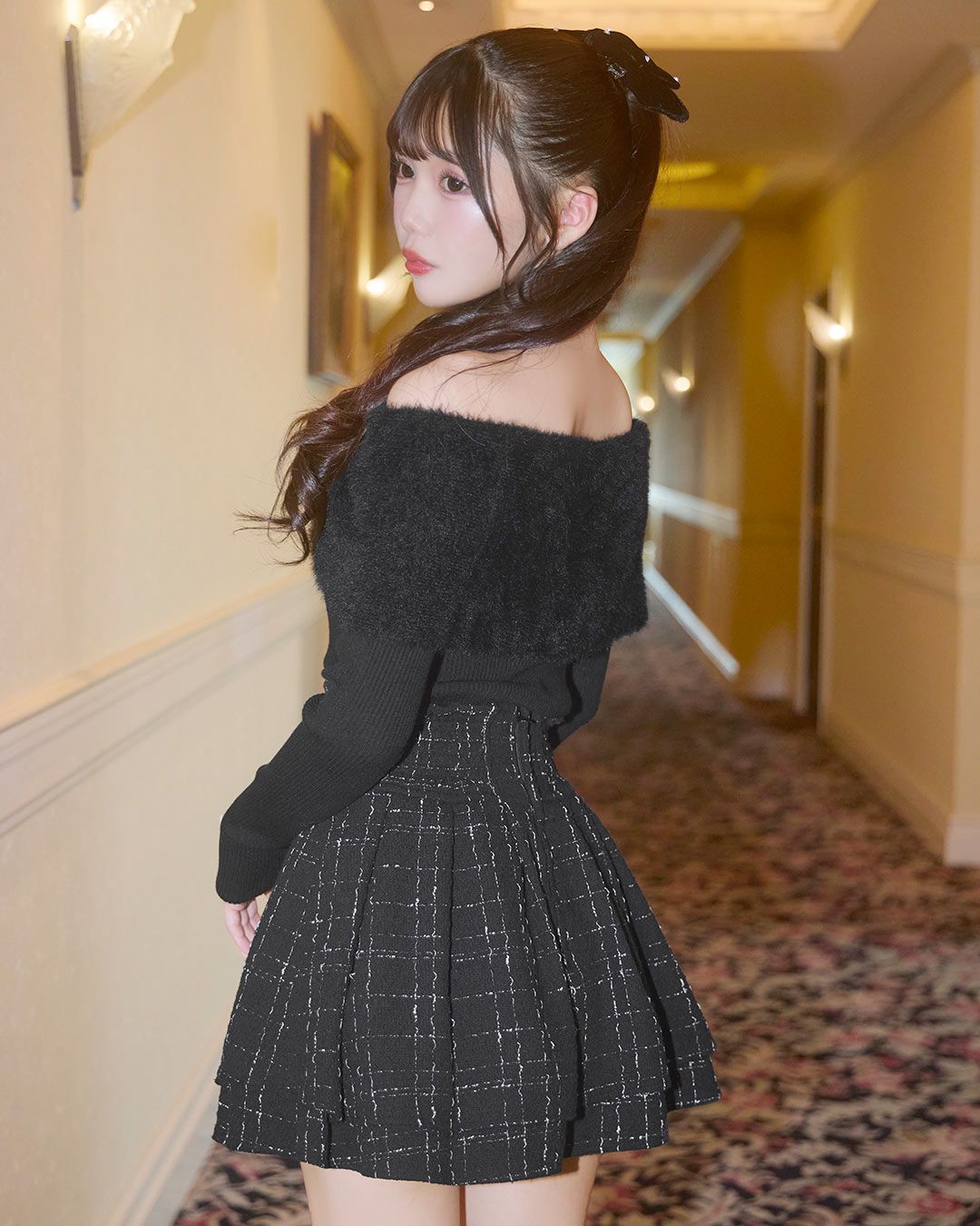 美脚になれる♡ツイードスカート（インナーパンツつき
