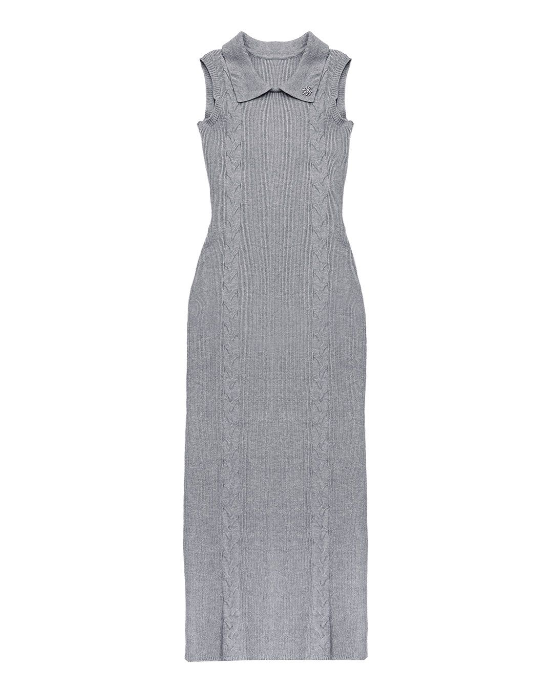 襟付きアンサンブルロングワンピース ブラック | ファッション通販