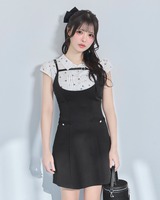 michell Macaron キャミワンピース ブラウス michellMacaron - ミシェルマカロン シャツセットキャミワンピ