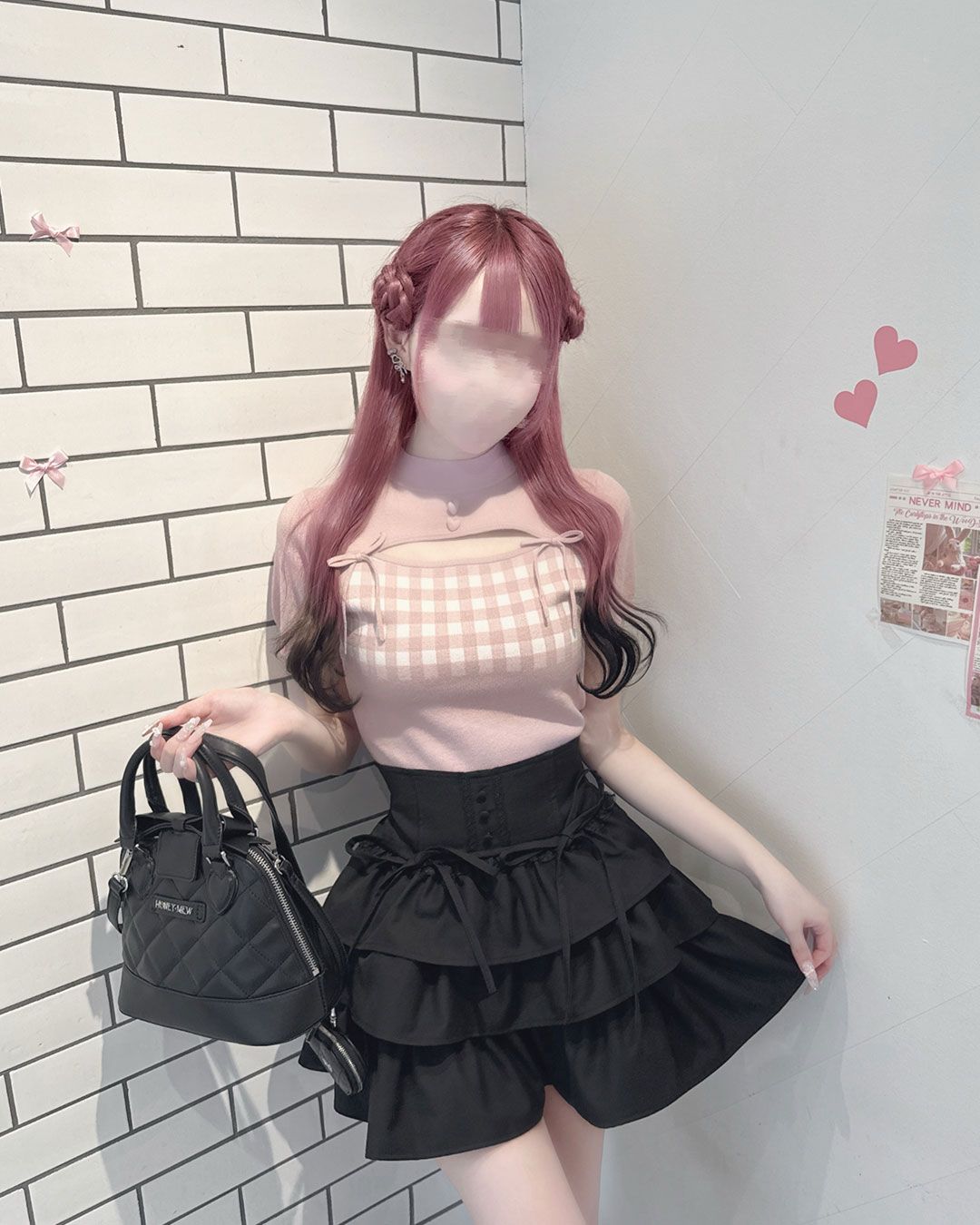 新品未使用　ミシェルマカロン　ティアードフリルスカート　XS グレー 新品未使用 ミシェルマカロン ティアードフリルスカート XS