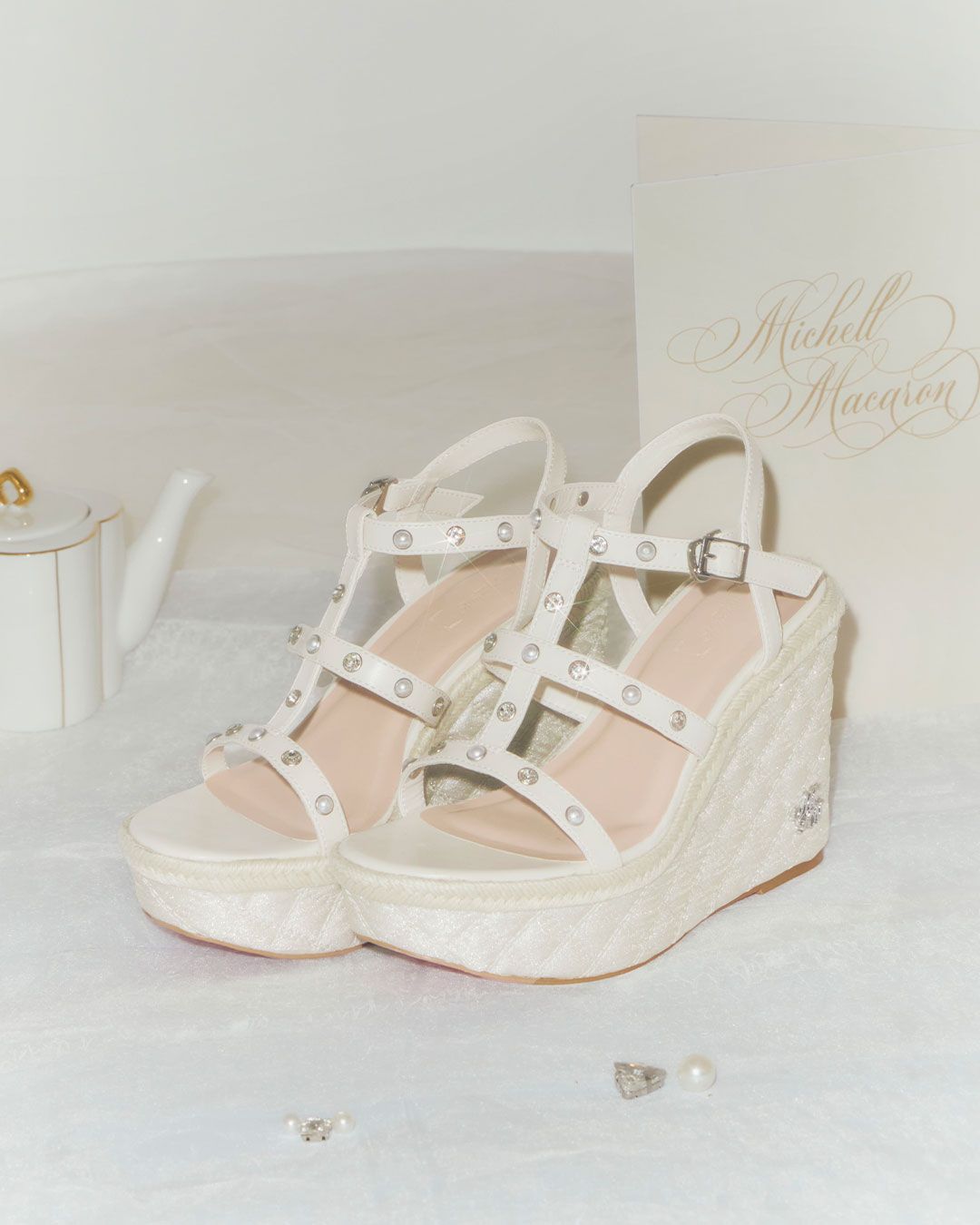 キルティングウエッジサンダル オフホワイト | ファッション通販