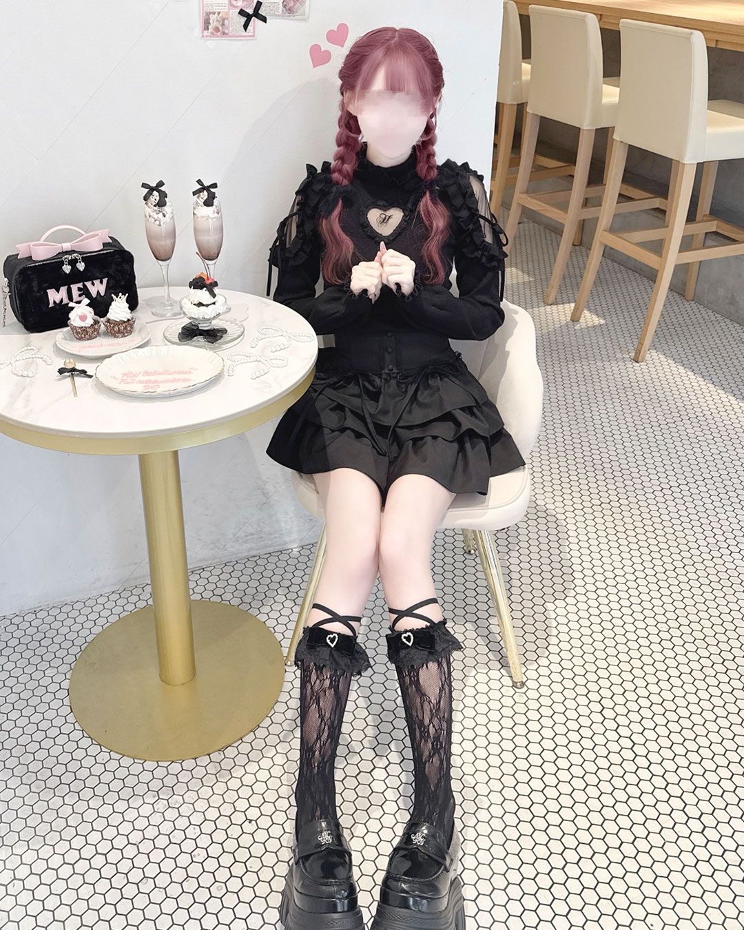 HONEY MEW ハートカットタートルニット ミシェルマカロン イモ ハートカットタートルニット ハニー