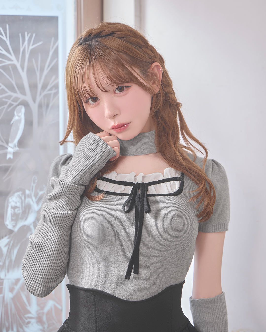 michellMacaron ミシェルマカロン チョーカーニットトップス michellMacaron】ミシェルマカロン チョーカーニットトップス - メルカリ