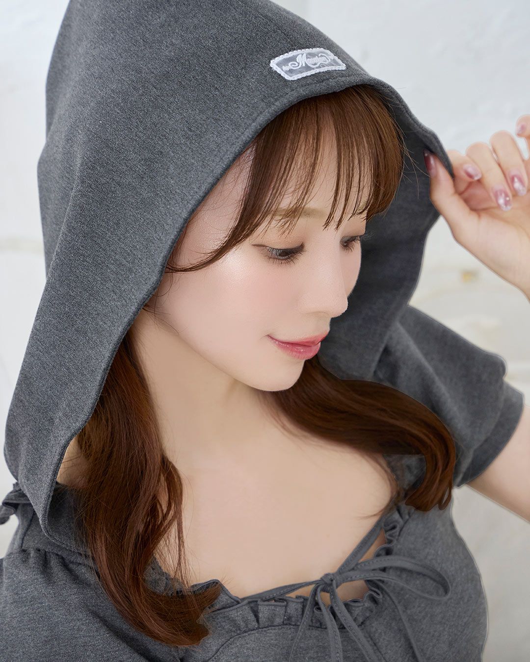 ミシェルマカロン フード付きフリルワンピース フード付きフリルワンピース グレー | ファッション通販＆メディア