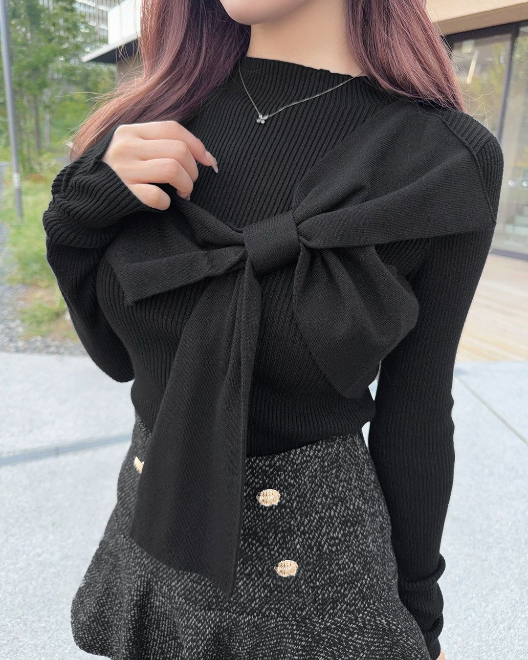 ビッグリボントップス ホワイト | ファッション通販＆メディアMyColor