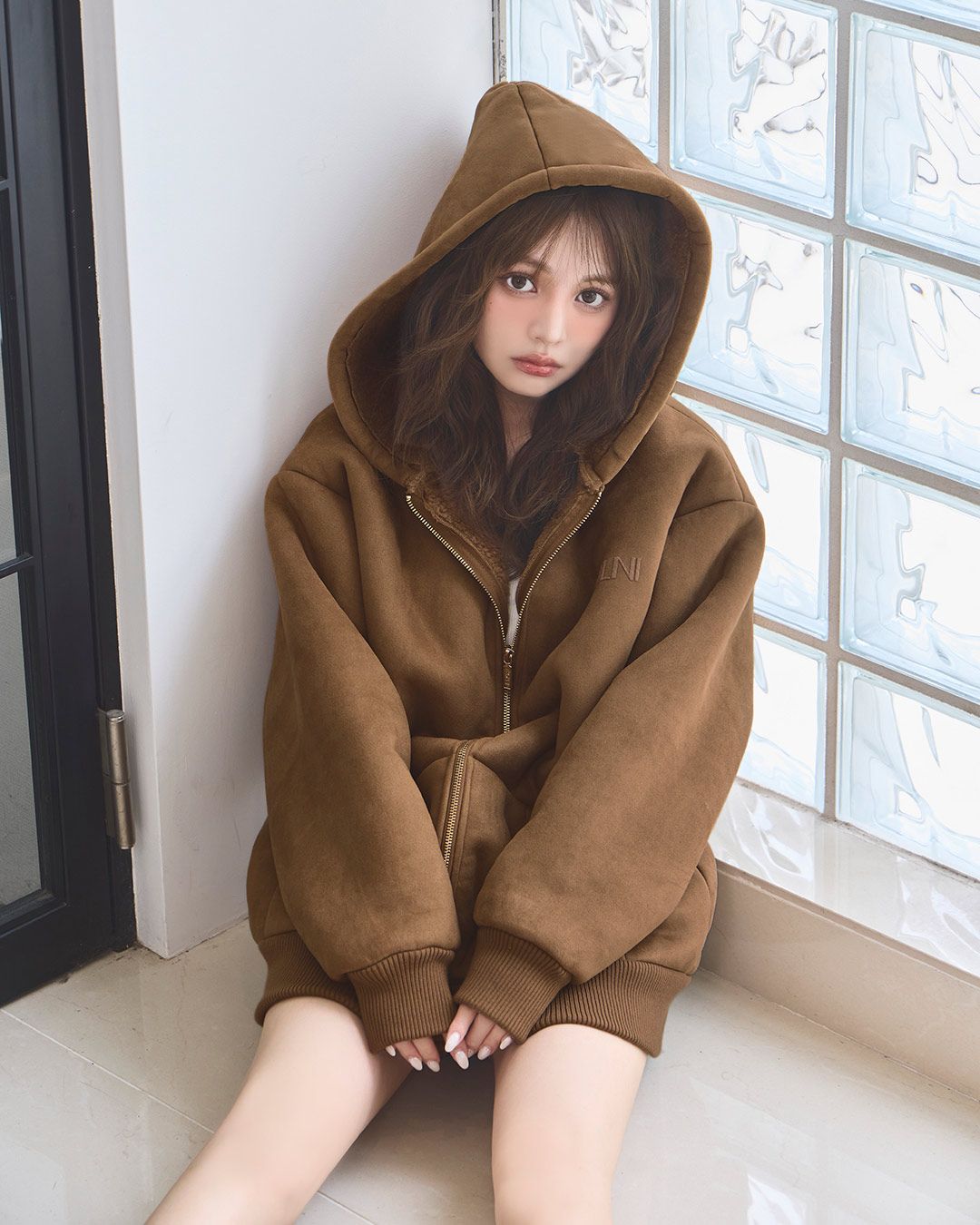 ムートンライクフーディコート ブラウン | ファッション通販＆メディア