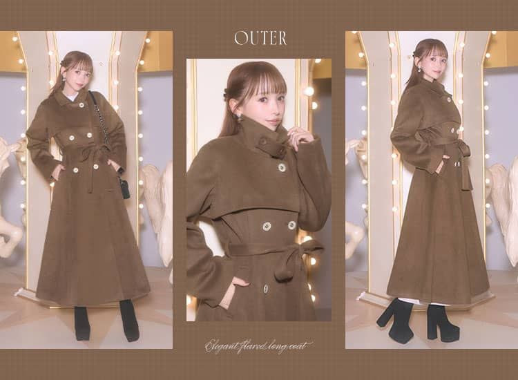 SFP0357Cエレガントフレアロングコート