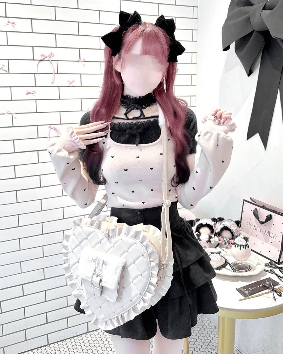 pimiri cafe Collaboration】Luv アームカバー付きレースチョーカー