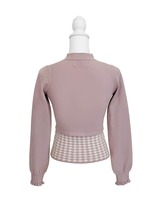 千鳥柄ハイネックアンサンブルトップス ブラック | ファッション通販