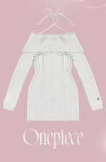 SFY0514Cギャザーオフショルニットワンピース