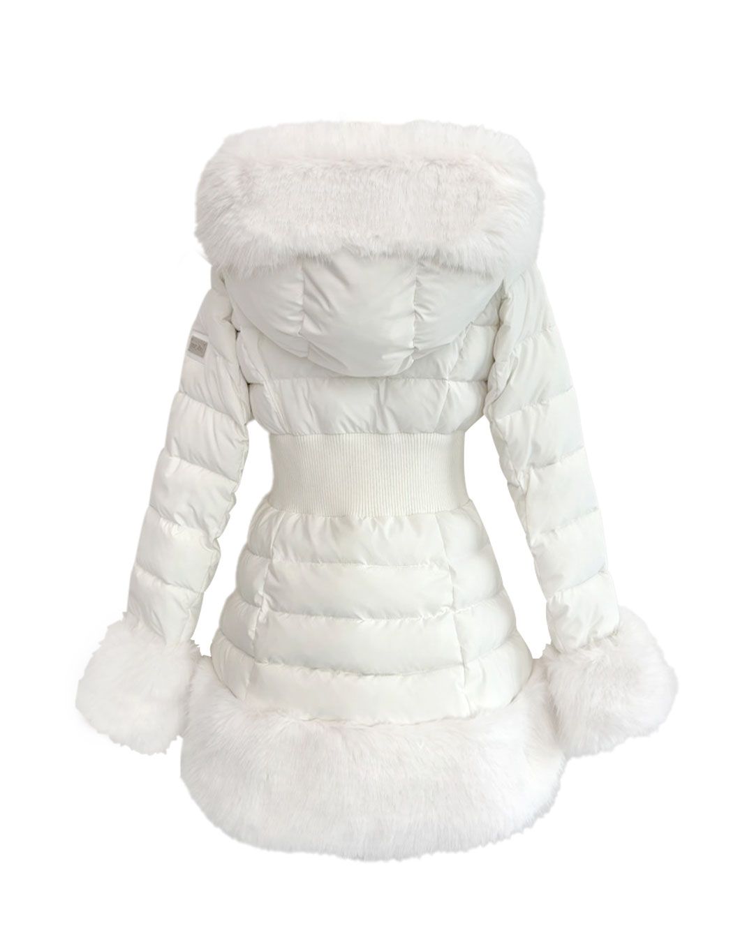 美くびれフェイクファーダウンコート ブラック | ファッション通販