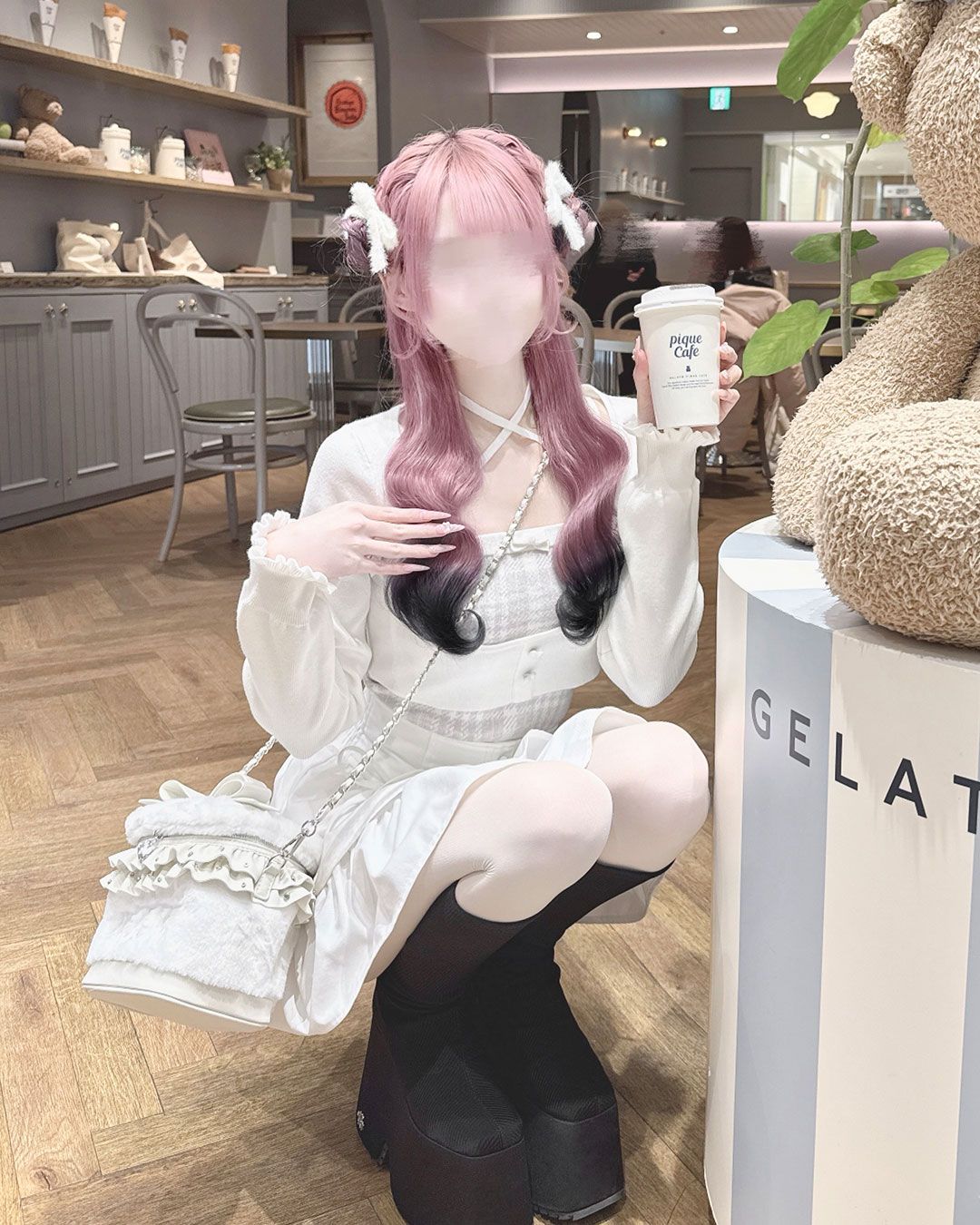 チェッククロスアンサンブルトップス ホワイト | ファッション通販