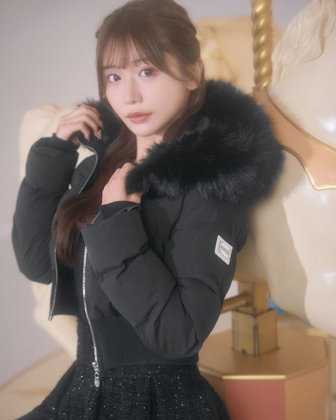 ファーフードショートダウン ホワイト | ファッション通販＆メディア