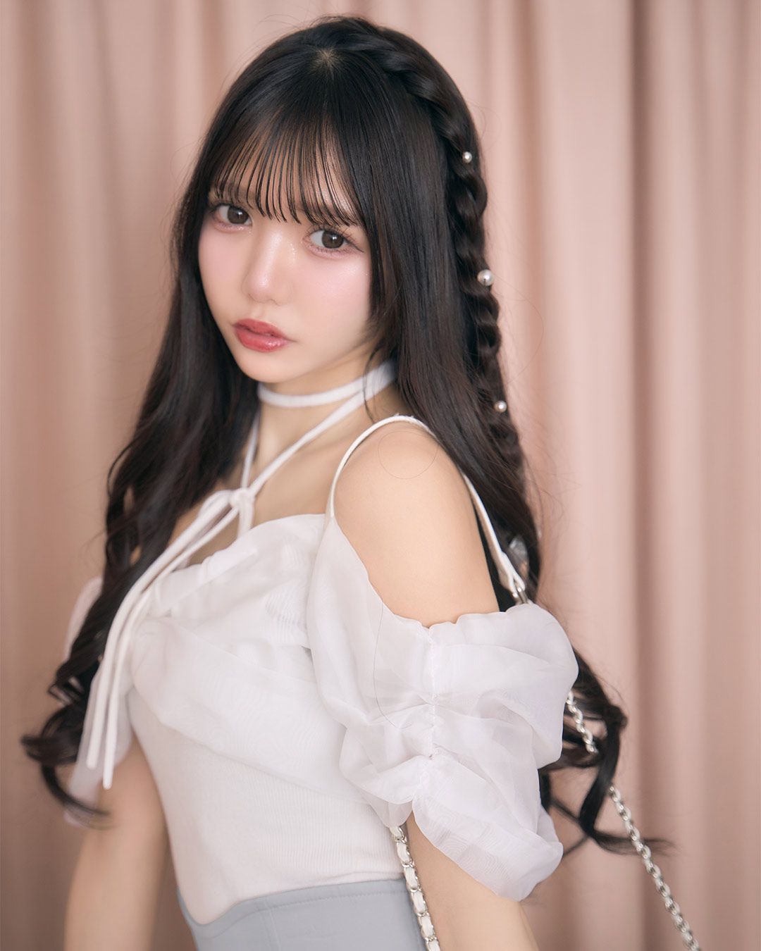 【着用2回】OBLI♡オブリ　ボーダーニットトップス　ホワイト 000000001817_gSSgIyt.jpg