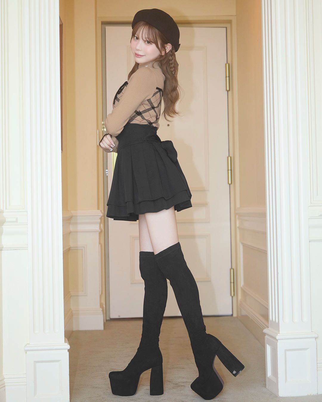 美脚ニーハイブーツ ブラック | ファッション通販＆メディアMyColor