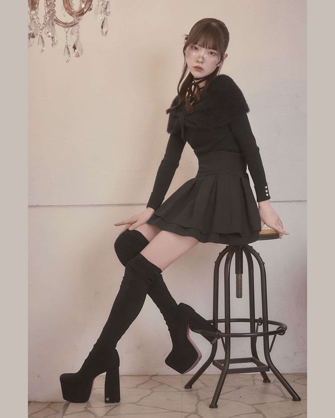 美脚ニーハイブーツ ブラック | ファッション通販＆メディアMyColor