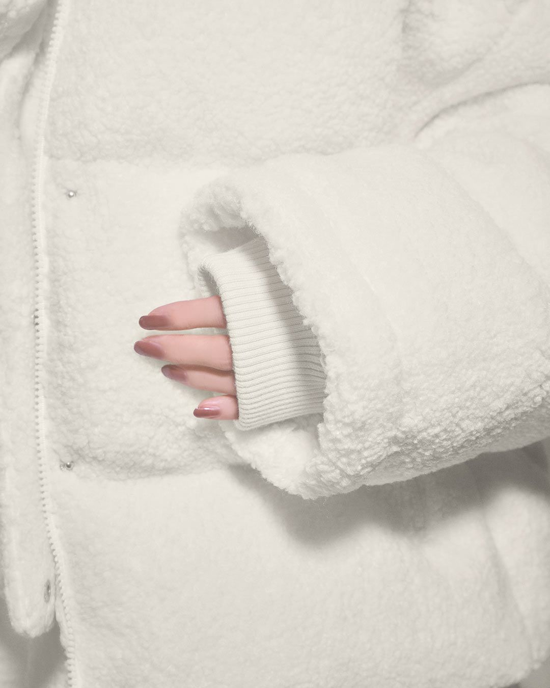 フーディーボアショートブルゾン オフホワイト | ファッション通販