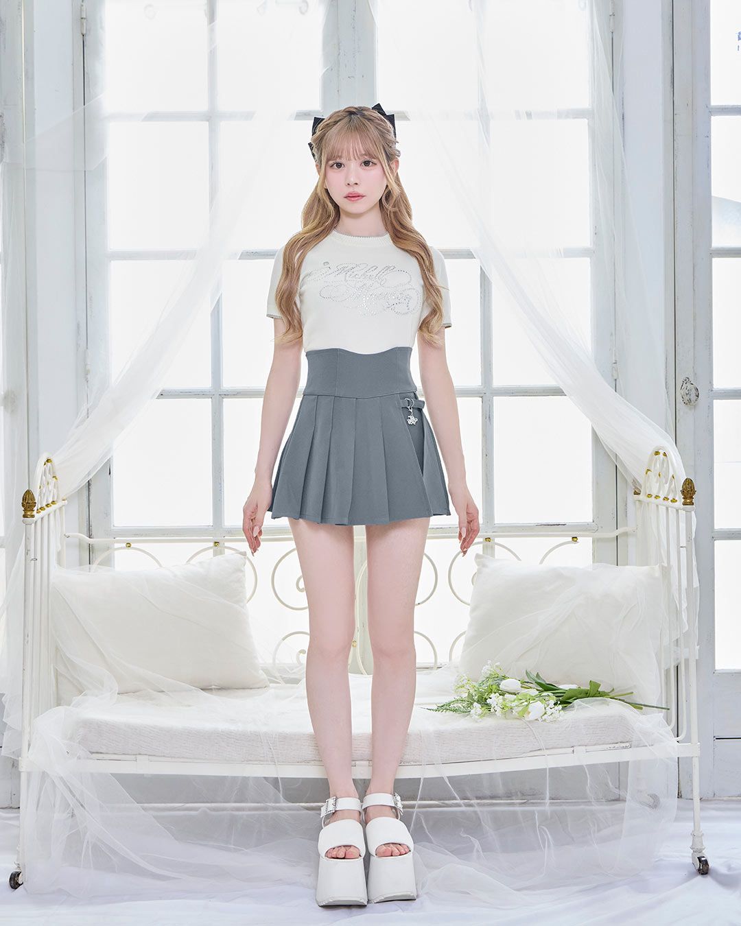 ミシェルマカロン 美脚スカパン グレー XS 美脚スカパン グレー | ファッション通販＆メディアMyColor ～マイカラー～