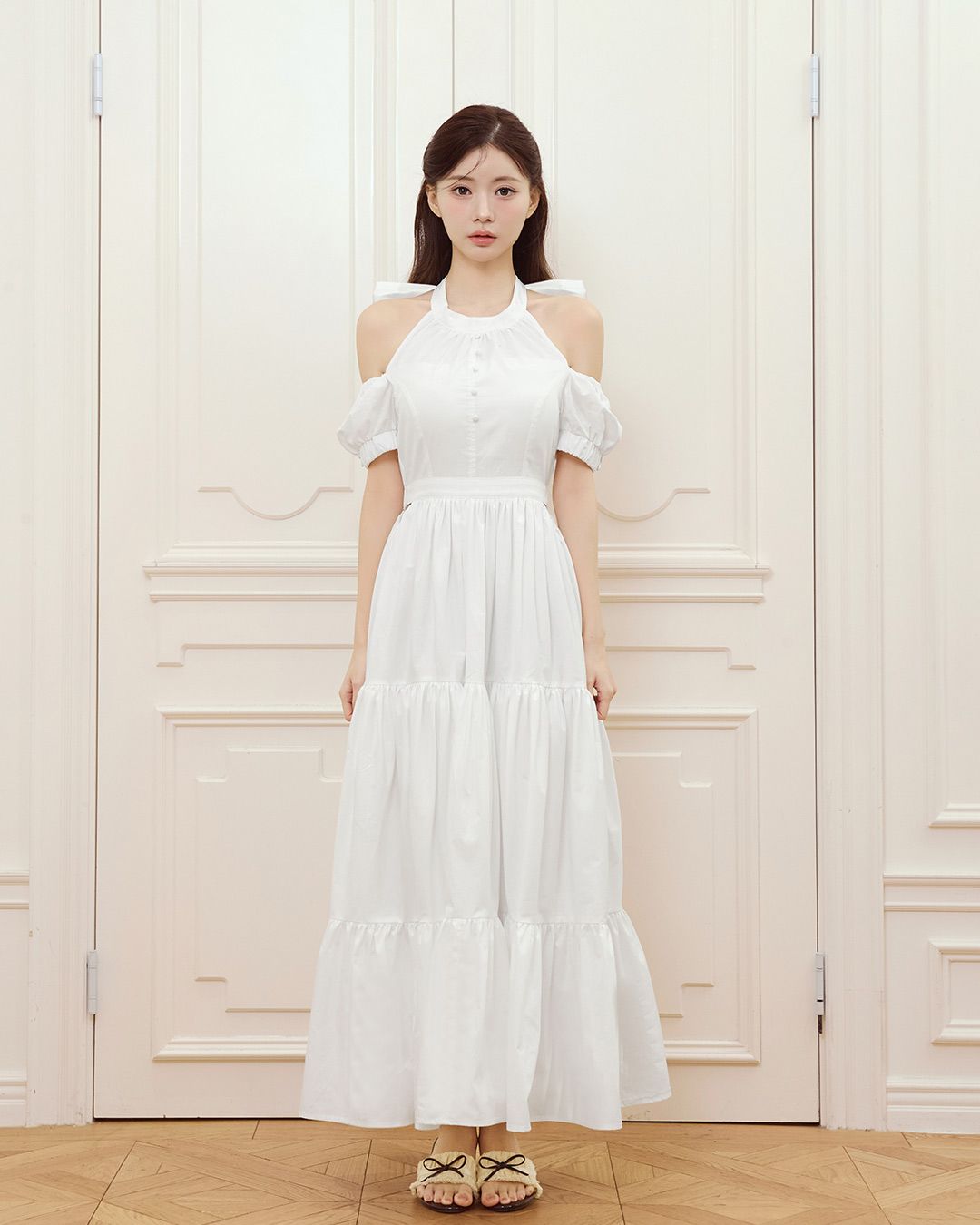 Back Ribbon Etoile Dress ホワイト | ファッション通販＆メディア
