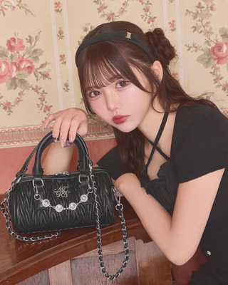 未開封 ミシェルマカロン スタッズ付きバスケット型ポーチ 黒 ノベルティ 2026年最新】michellMacaron カラー：ブラック系 ポーチの人気アイテム