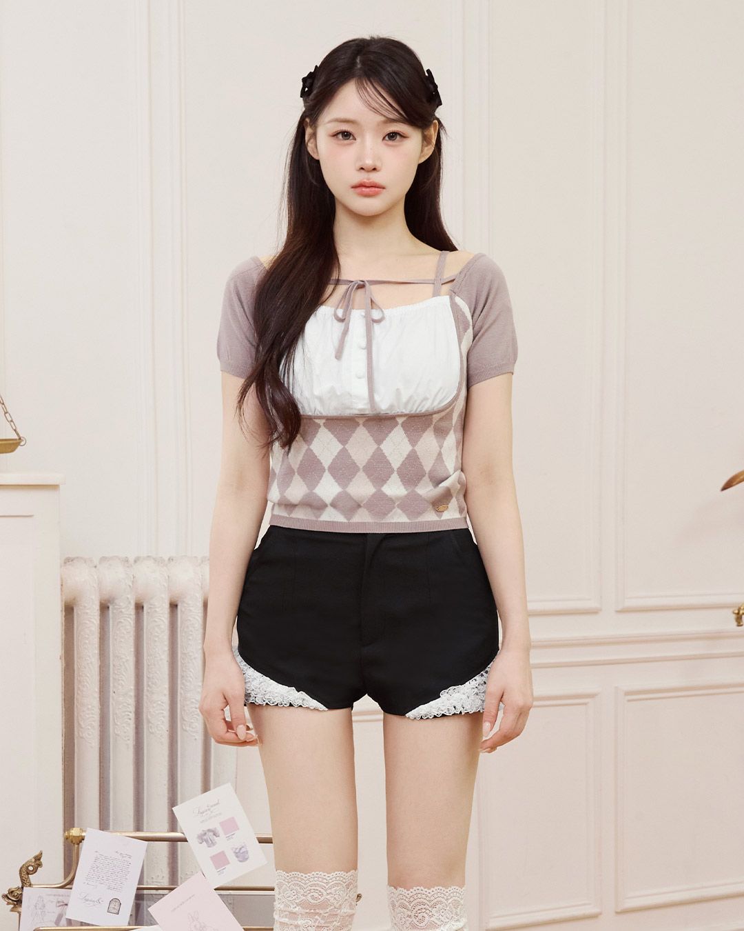 Bunny Frill Short Pants ブラック | ファッション通販＆メディア
