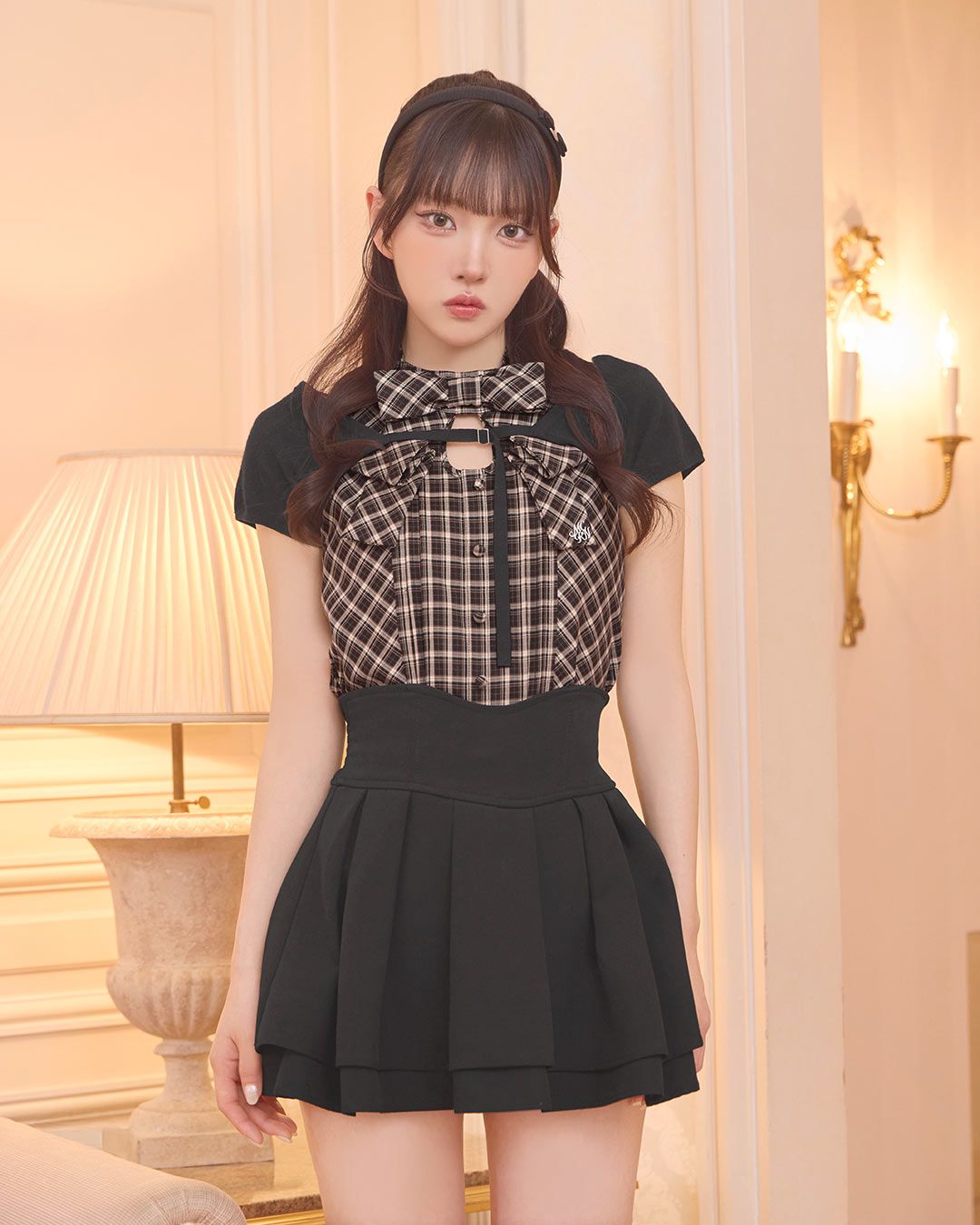 殿堂入り!!美脚になれるスカート♡（インナーパンツ付） ブラック