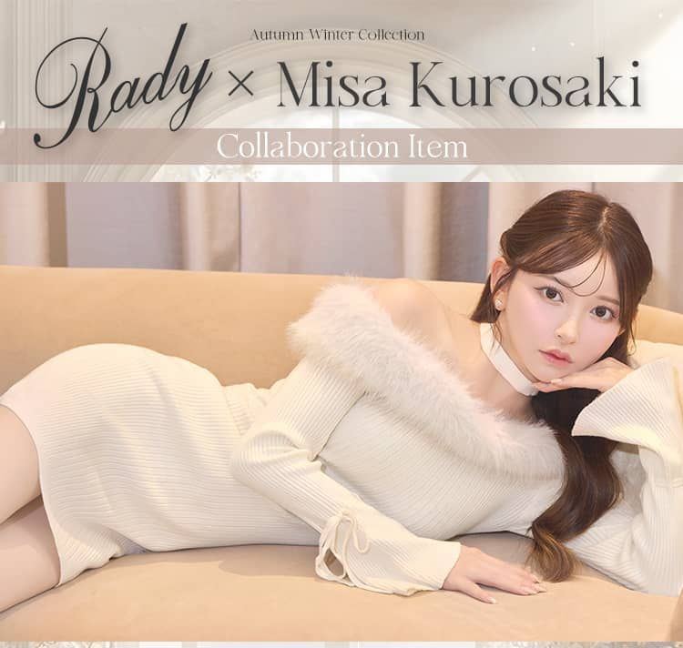 ファーオフショルニットワンピース