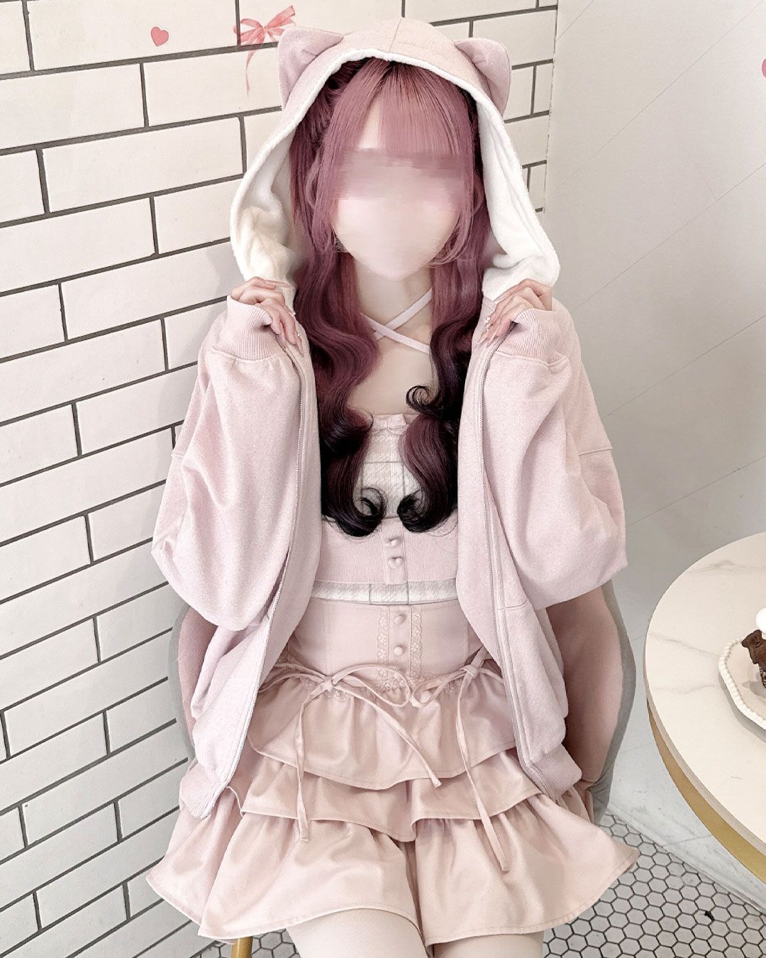 HONEYMEW 猫耳ラメパーカー 猫耳ラメパーカー ブラック | ファッション通販＆メディアMyColor