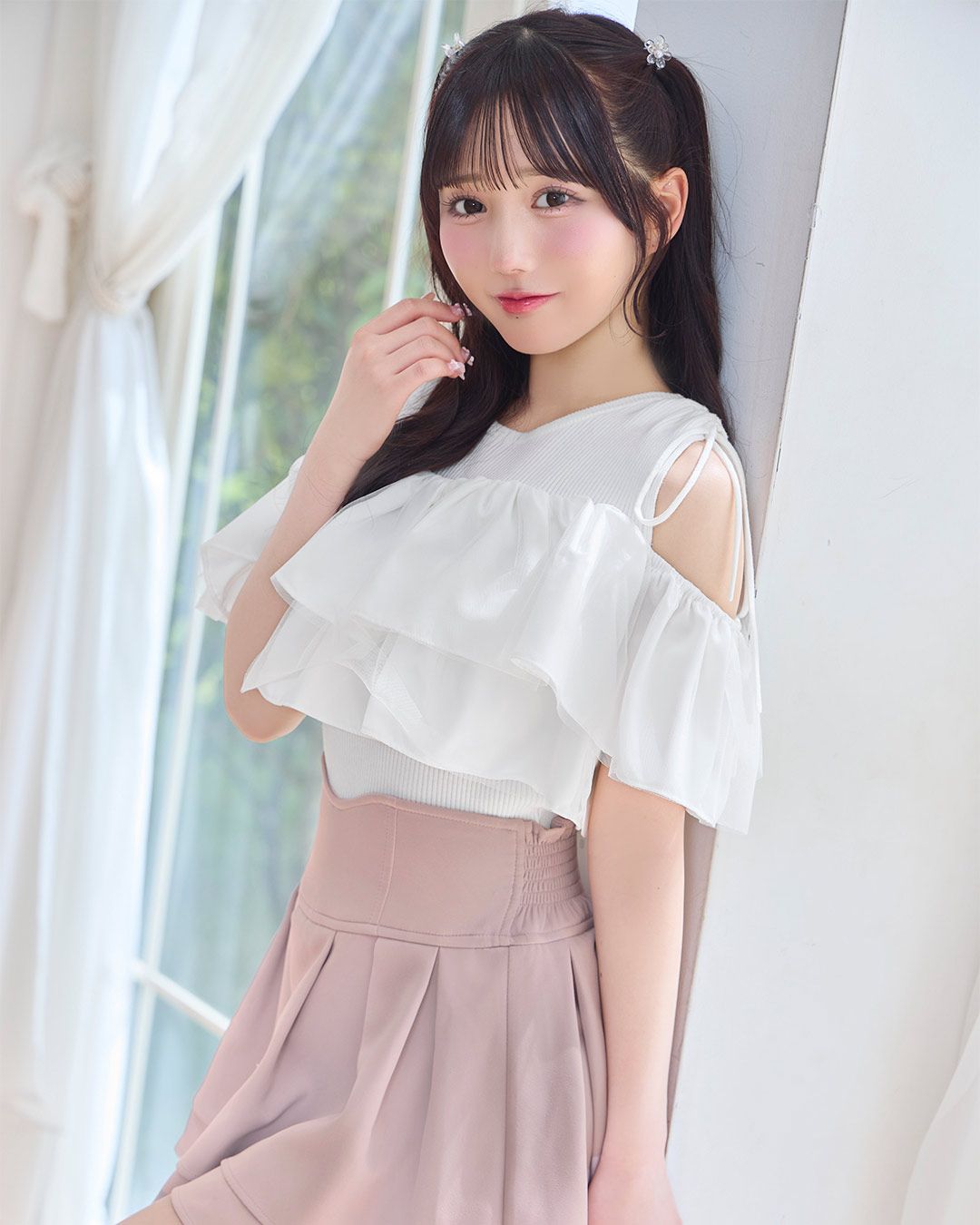 【タグ付】ミシェルマカロン ギャザーフリルニットトップス タグ付】ミシェルマカロン ギャザーフリルニットトップス - メルカリ