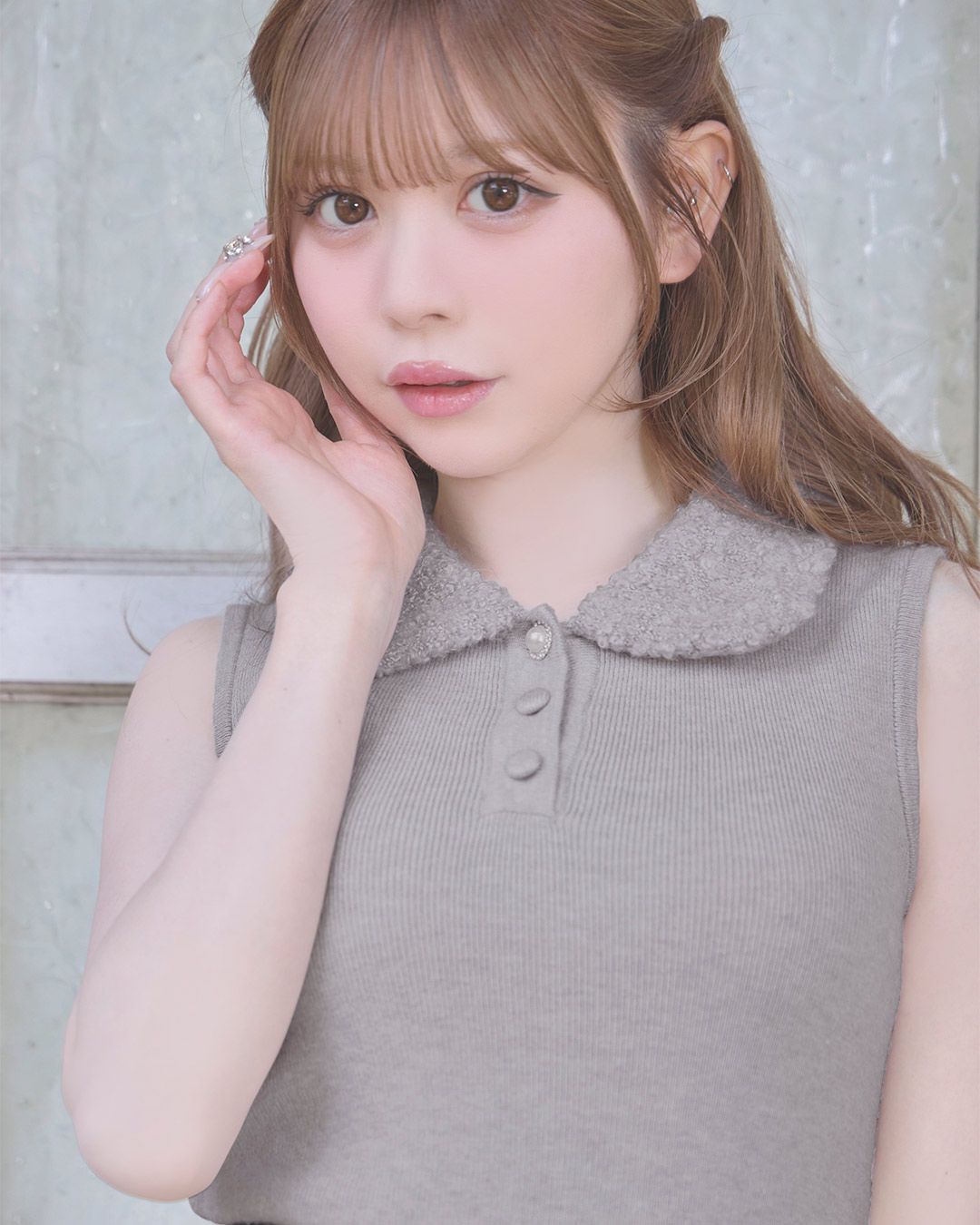 メゾンドルチェ　フィオーレトップス　ホワイト　アイボリー　美品 アンドミー andme チュールドッキング ビスチェ風 トップス