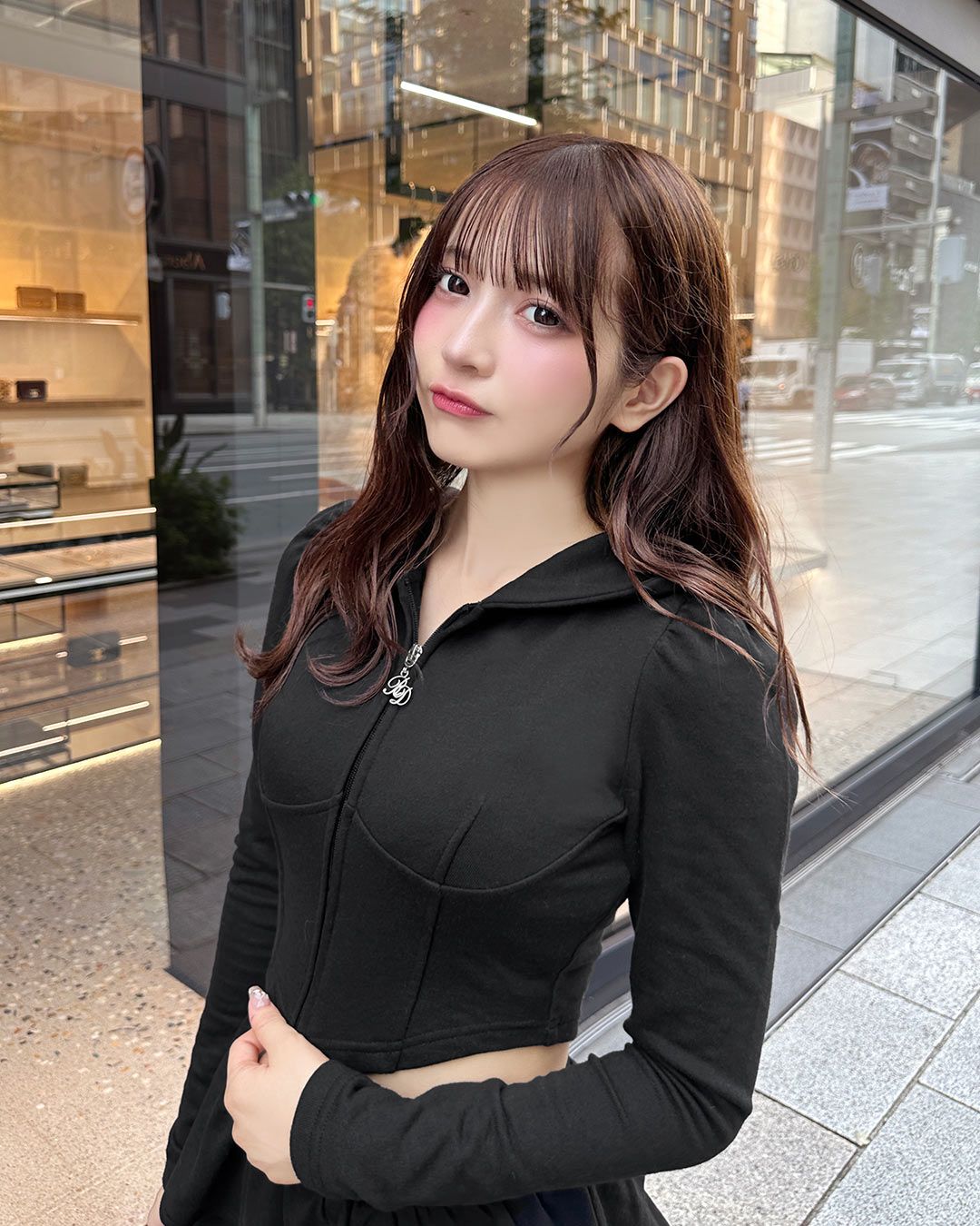 ティアードスカートセットアップ（インナーパンツ付き） ブラック