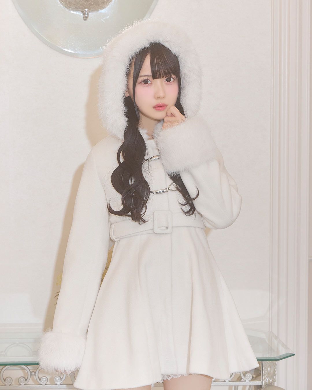 トグルファーフレアコート ホワイト | ファッション通販＆メディア