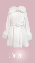 SFP0348Cファーカラーフレアコート