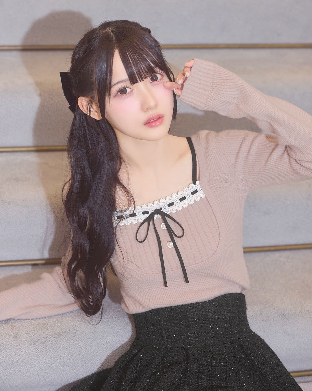 リボンリブニットトップス ホワイト | ファッション通販＆メディア