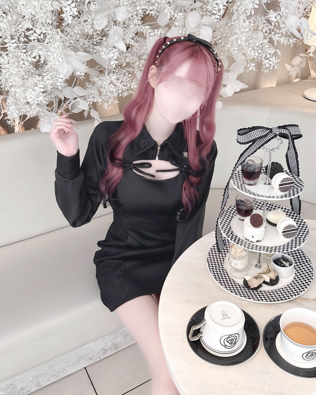 レーススウェットタイトワンピース グレー | ファッション通販