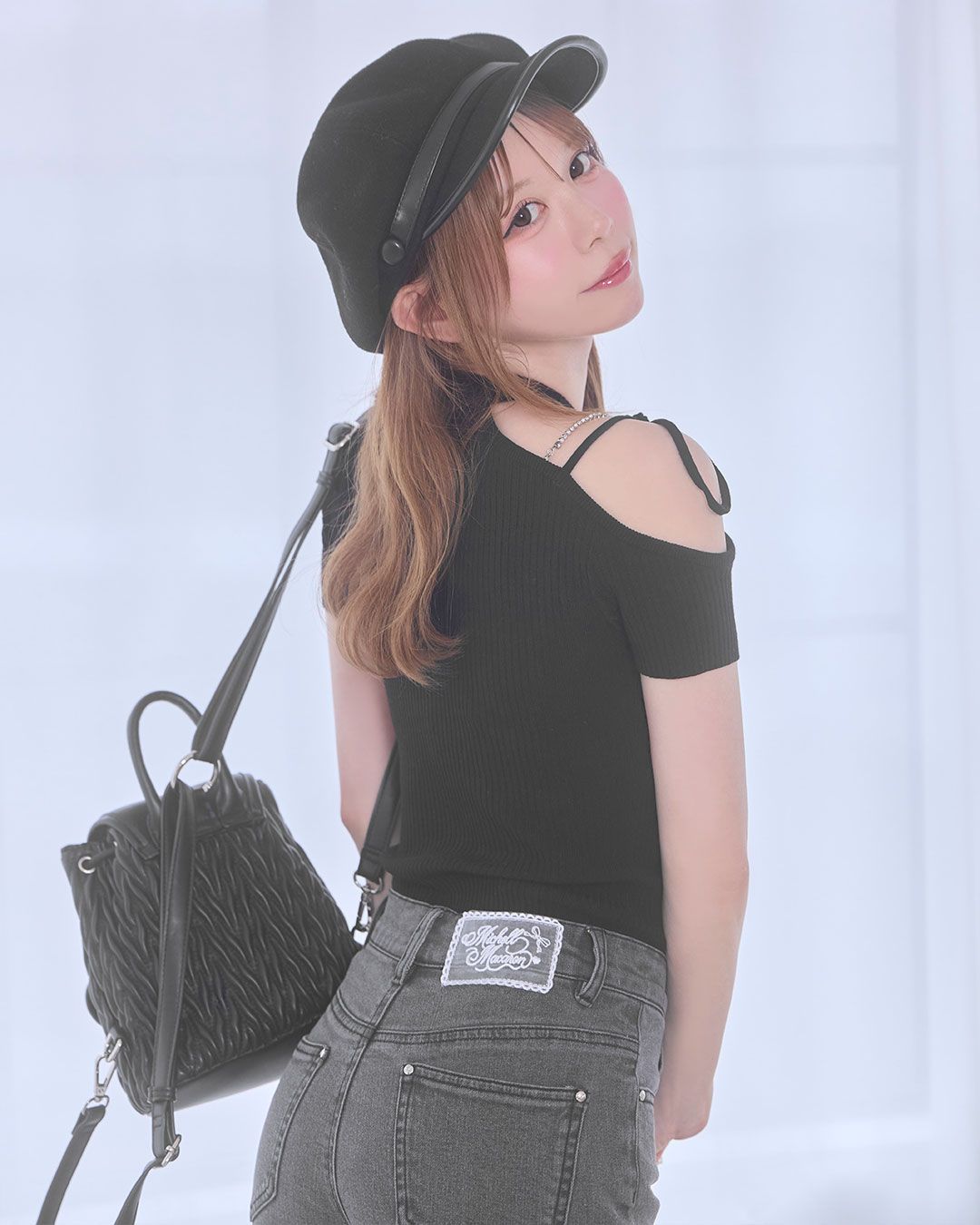 5kg美脚デニム（ビジューリボン） グレー | ファッション通販