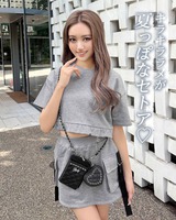 Rady♡スタジャンスカートセットアップ(インナーパンツ付き) 最新作！ ラメスカートセットアップ（インナーパンツ付き） ブラック
