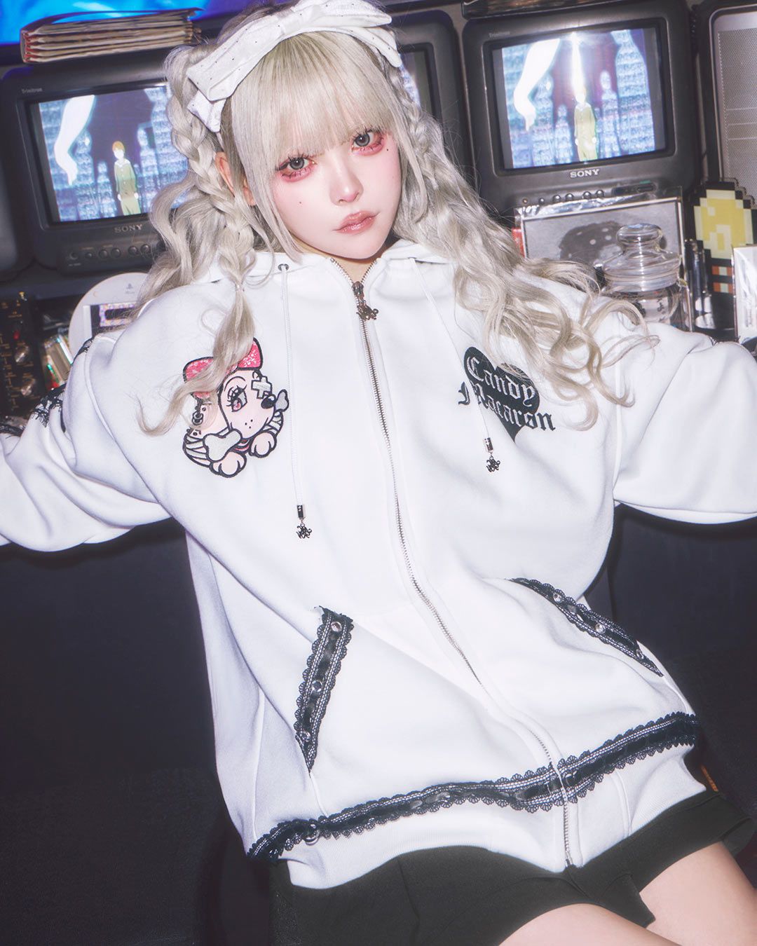 ガルフィーコラボBIGパーカー ホワイト | ファッション通販＆メディア