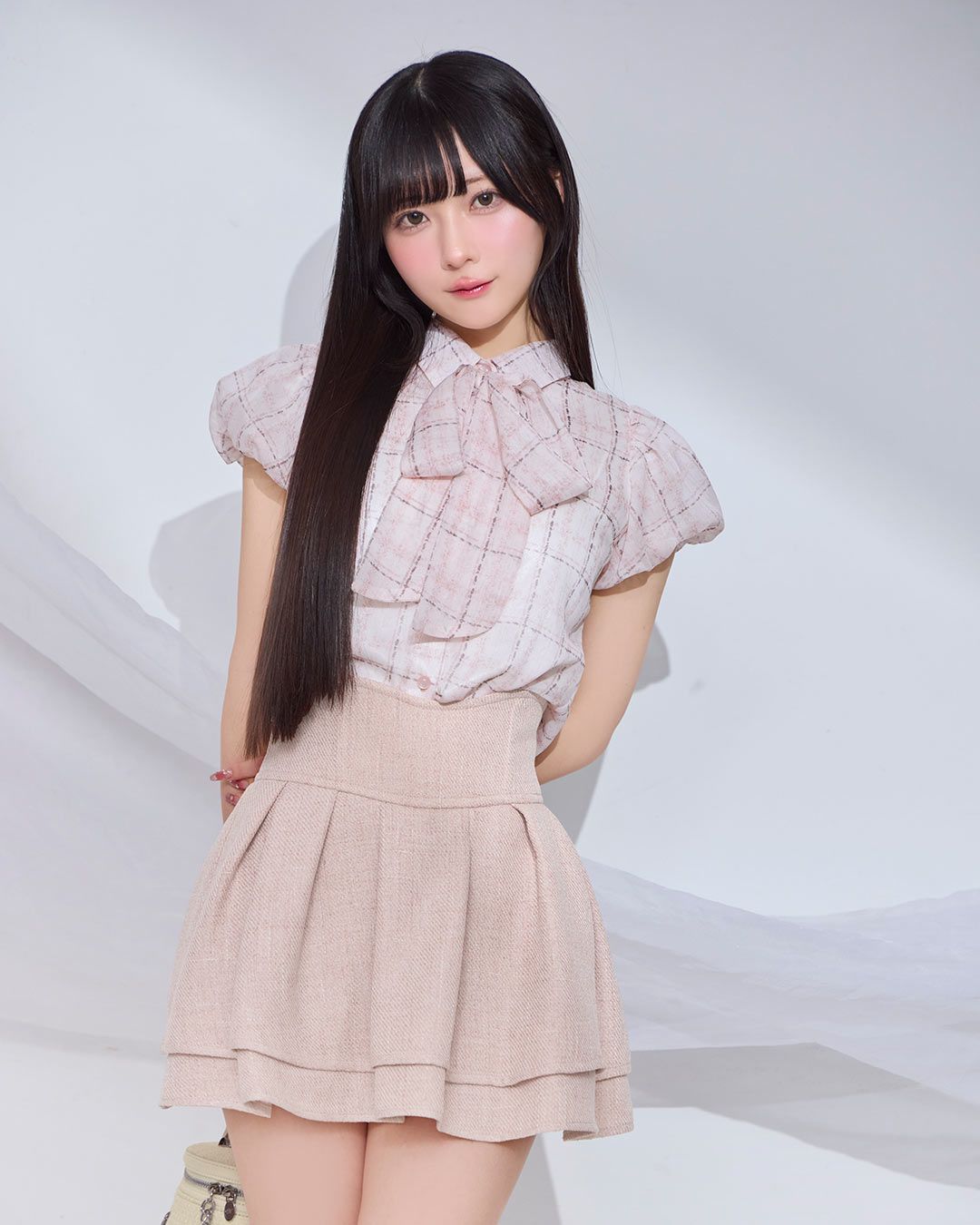 美脚エレガントツイードスカート ブラック | ファッション通販