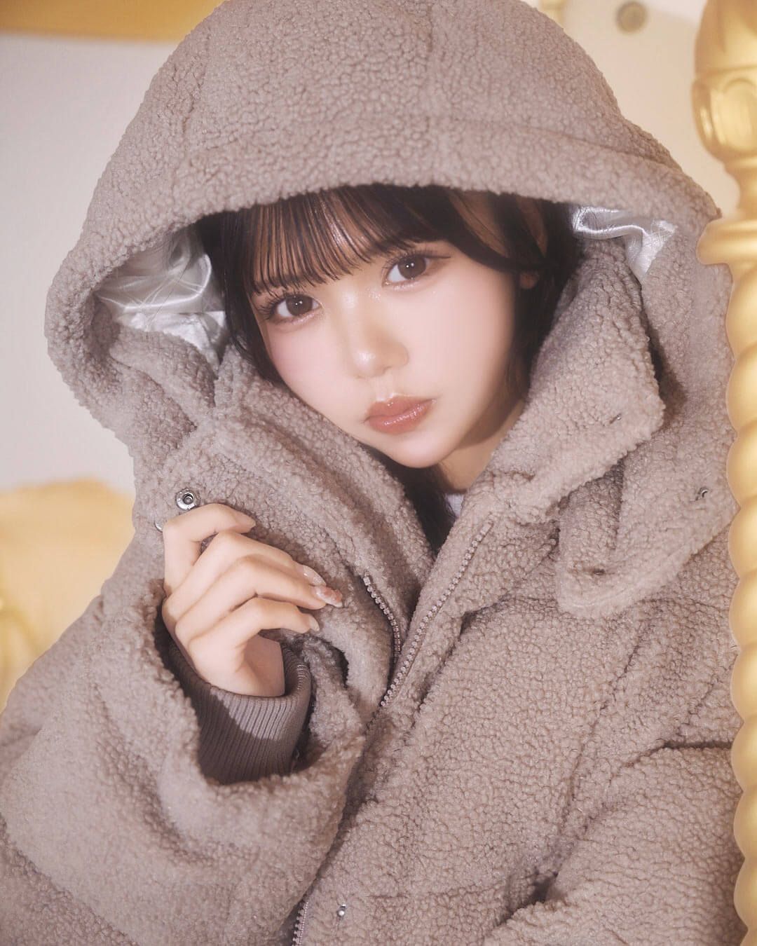 フーディーボアショートブルゾン オフホワイト | ファッション通販