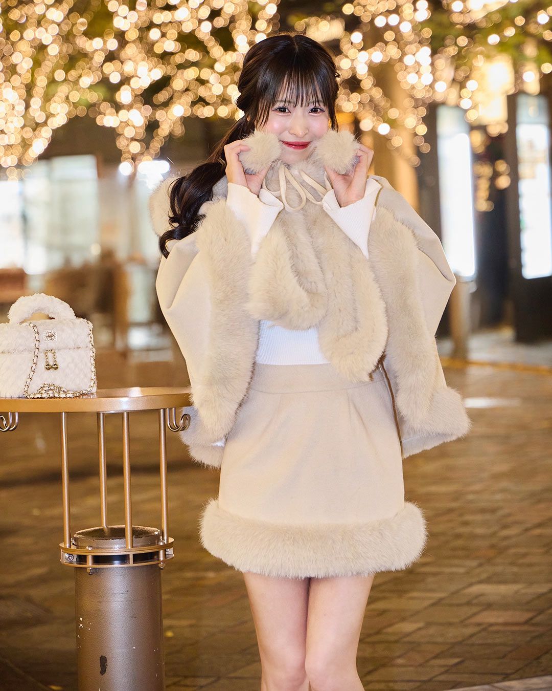 ケープコートセットアップ ホワイト | ファッション通販＆メディア