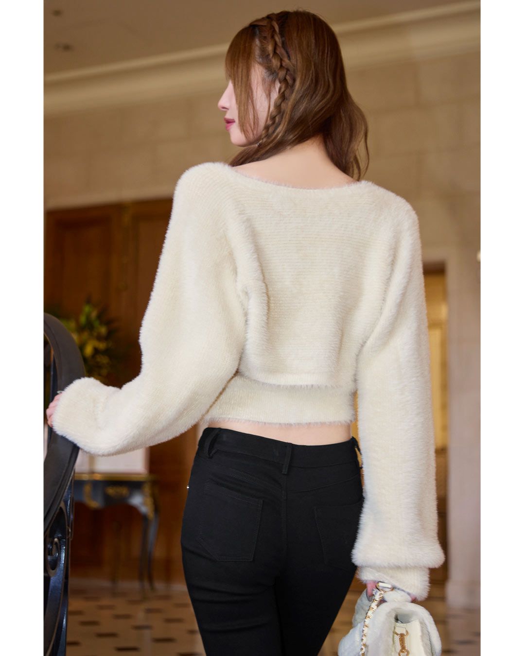 シャギーニットアンサンブル ブラック | ファッション通販＆メディア