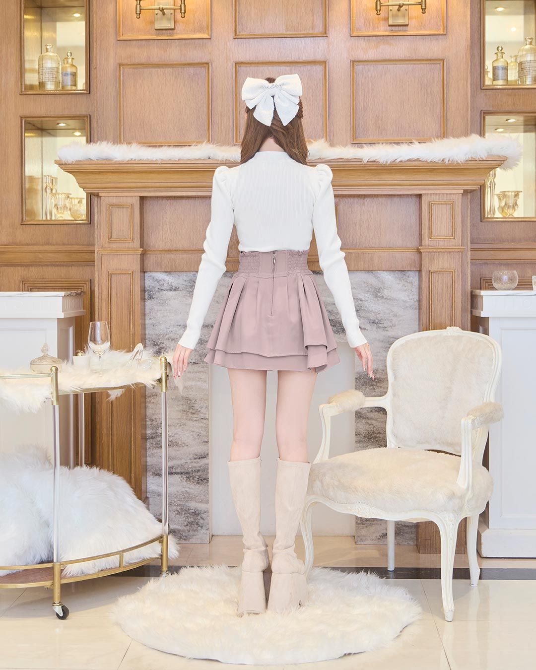 New‼︎殿堂入り♡美脚になれるスカート（インナーパンツ付） ピンク