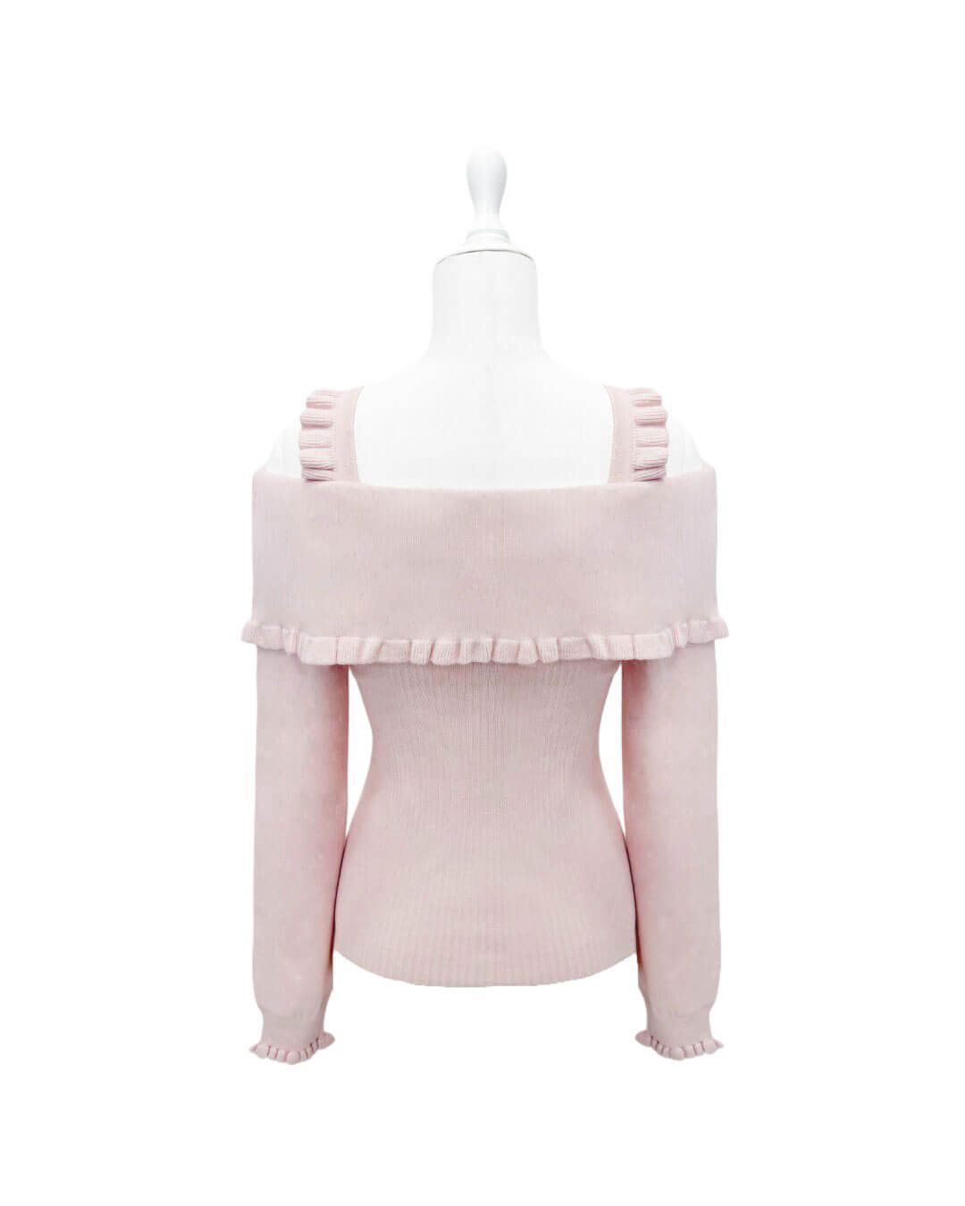 ビッグリボンオフショルニットトップス ホワイト | ファッション通販